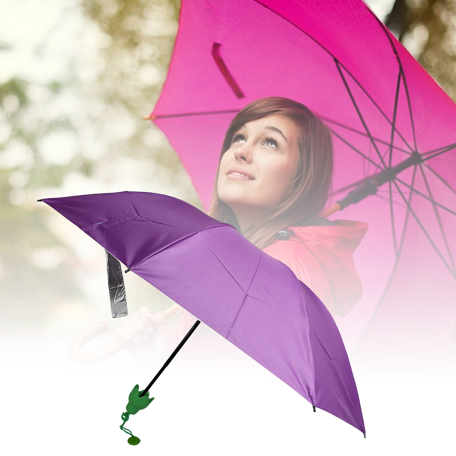 Vegetable shaped Folding Umbrella, Plastic Case Creative Fashion Folding Mini Sun Shade Rain Umbrella, Unique Umbrella, Sun & UV Protection, Cute Design (1 Pc) Vegetable shaped Folding Umbrella, Plastic Case Creative Fashion Folding Mini Sun Shade Rain Umbrella, Unique Umbrella, Sun & UV Protection, Cute Design (1 Pc)